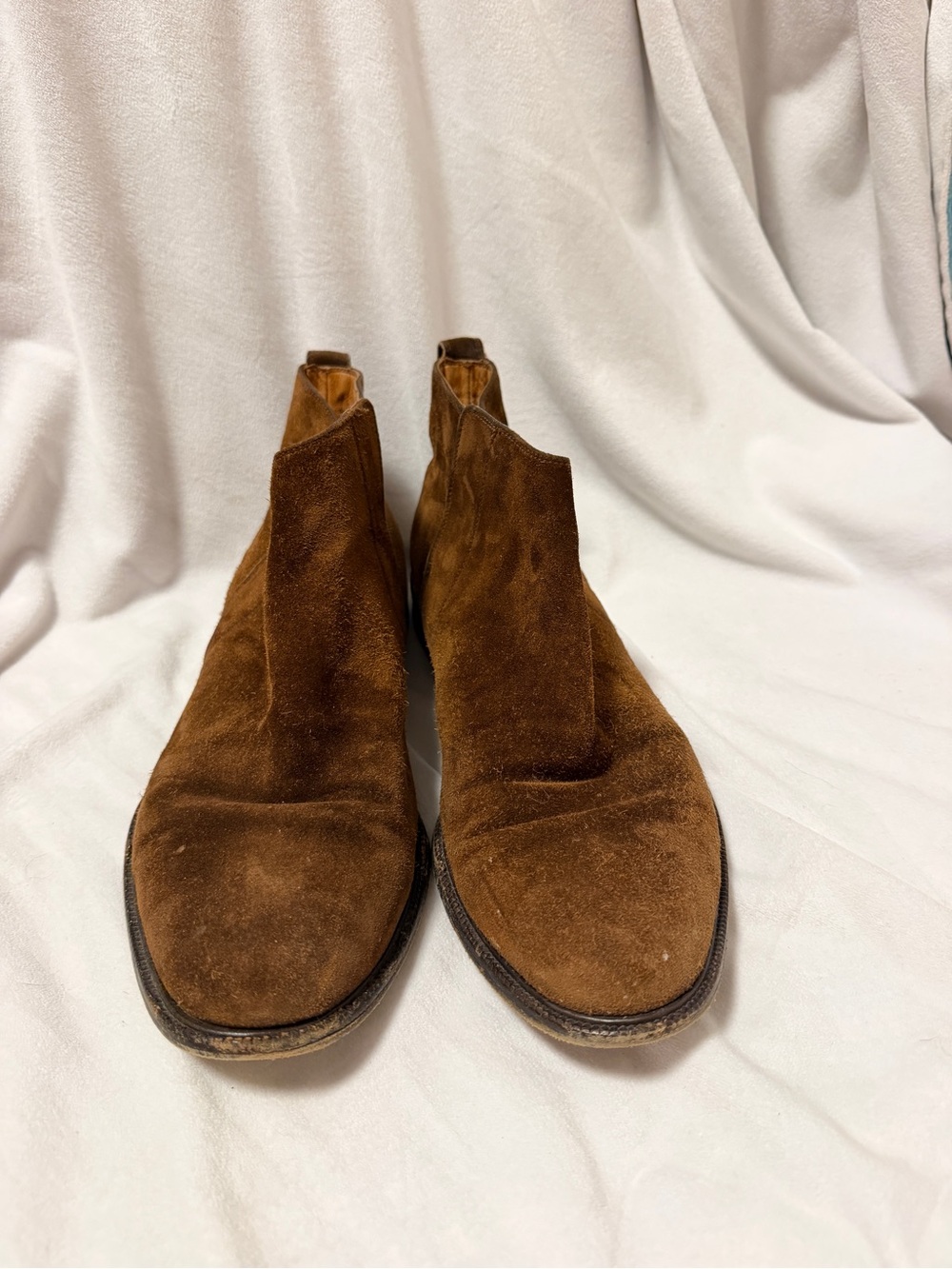 Salvatore Ferragamo Men’s Suede Chelsea Boots - Brown
